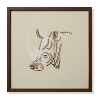 Loloi Black Rhino Beige and Ivory 2' x 2' Wall Art