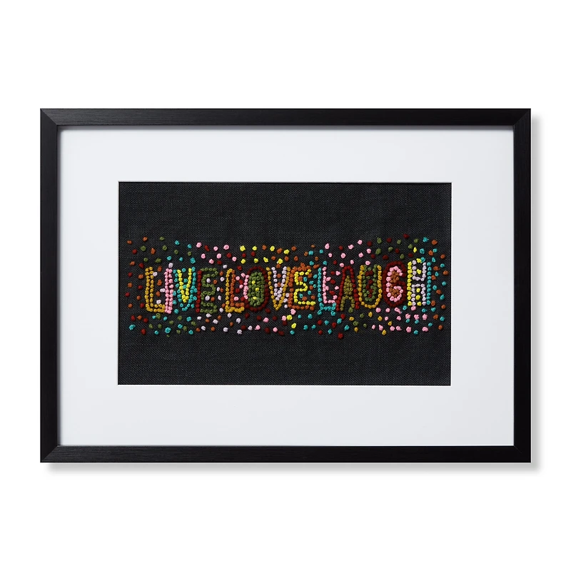 Loloi Live, Love, Laugh Black and Multi 2'5 " x 1'9 " Wall Art