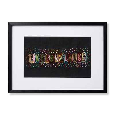Loloi Live, Love, Laugh Black and Multi 2'5 " x 1'9 " Wall Art