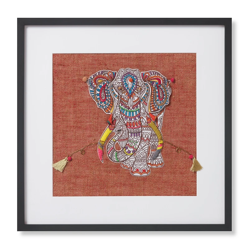 Loloi Pachyderm Rust and Multi 2'2 " x 2'2 " Wall Art