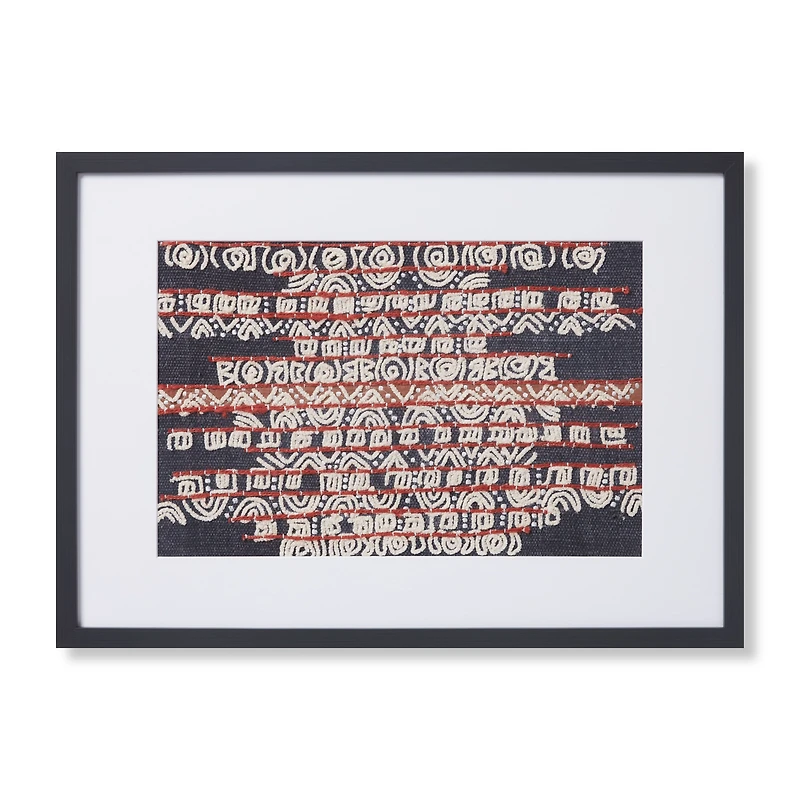 Loloi Rainforest Blue and Rust 2'5 " x 1'9 " Wall Art