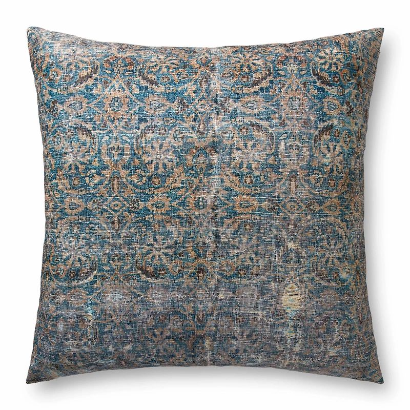 Coussin Banks par Loloi - Lagoon et Brun