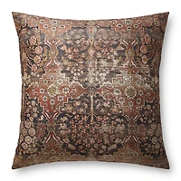 Coussin Eero par Loloi - Rouge et Multi