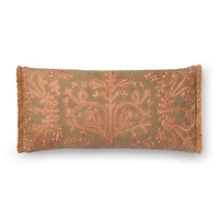 Coussin Celena par Loloi - Khaki et Cuivre