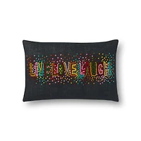 Coussin Monica par Loloi - Noir et Multi