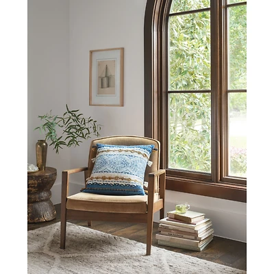 Loloi Harlan Blue and Natural Cushion