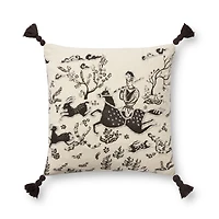 Loloi Iker Ivory and Black Cushion