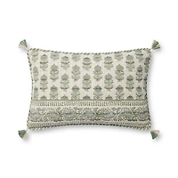 Loloi Nala Sage and Ivory Cushion