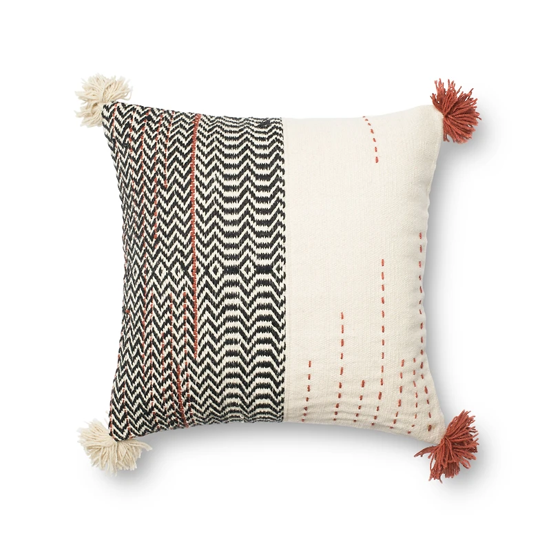 Loloi Angel Black and Ivory Cushion