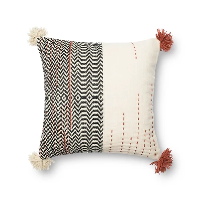 Loloi Angel Black and Ivory Cushion
