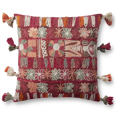 Coussin Marjo par Loloi - Rose et Multi