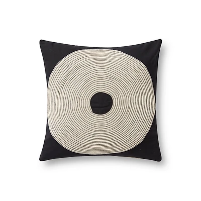 Loloi Ander Black and Natural Cushion