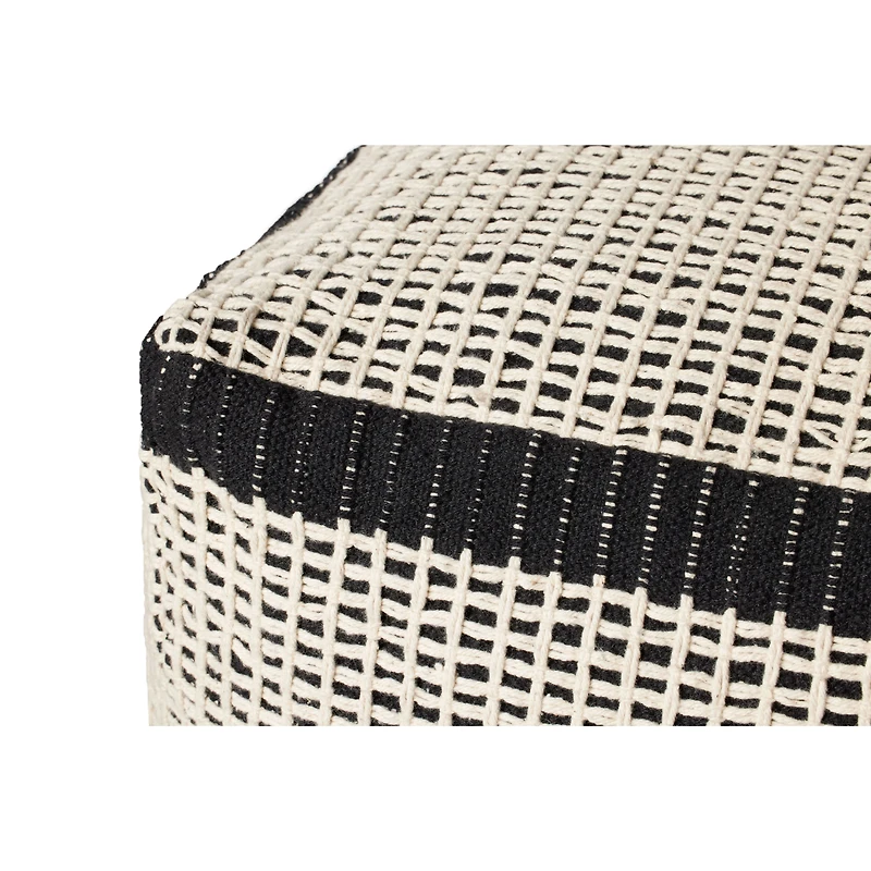 Loloi Jacob Black and Ivory Cushion