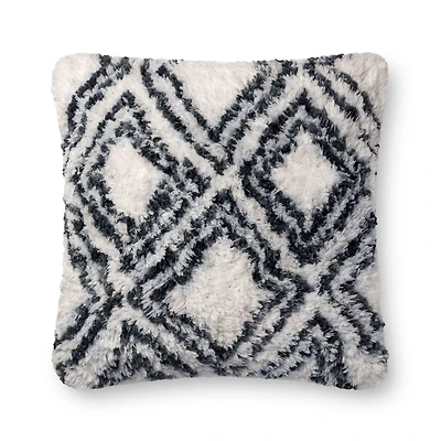 Loloi Darcy Charcoal and White Cushion