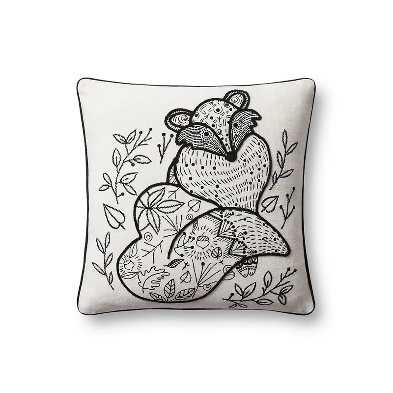Loloi Grady Black and Natural Cushion