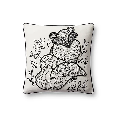 Loloi Grady Black and Natural Cushion
