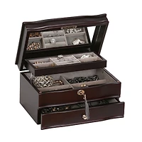 Boîte à bijoux en bois « Davina » par Mele and Co - Acajou