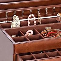 Mele and Co Brigitte Large Jewellery Chest - Antique Walnut