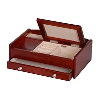 Mele and Co Davin Wooden Dresser Top Valet - Burlwood Walnut