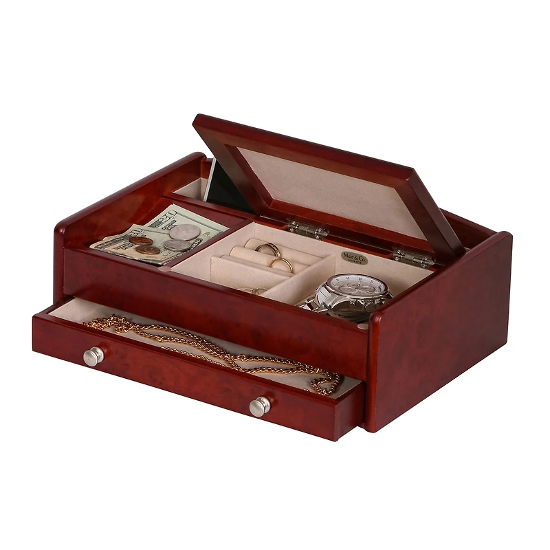 Boîte à bijoux en bois « Davin » par Mele and Co - Noyer