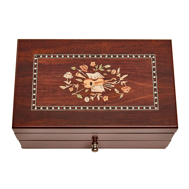Mele and Co Brynn Finish Wooden Jewellery Box - Walnut