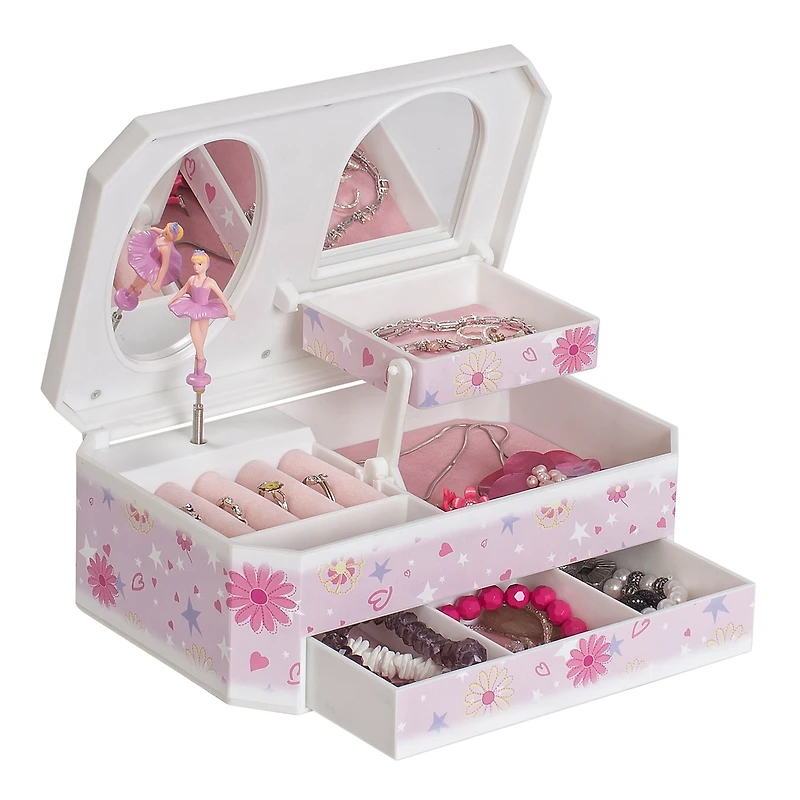Mele and Co Hayley Musical Ballerina Jewellery Box - Pink
