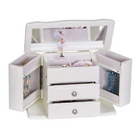 Mele and Co Angelica Musical Ballerina Jewellery Box - White
