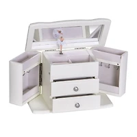 Mele and Co Angelica Musical Ballerina Jewellery Box - White