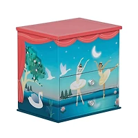 Mele and Co Mariel Musical Ballerina Jewellery Box - Blue and Coral