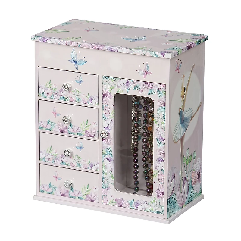 Mele and Co Liliana Musical Ballerina Jewellery Box - Lilac