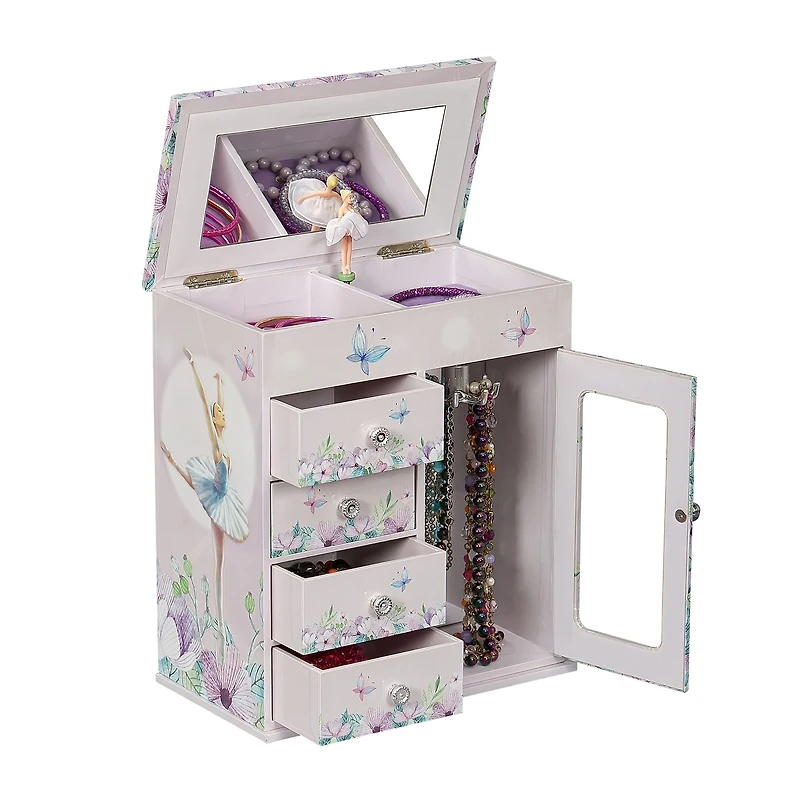 Mele and Co Liliana Musical Ballerina Jewellery Box - Lilac
