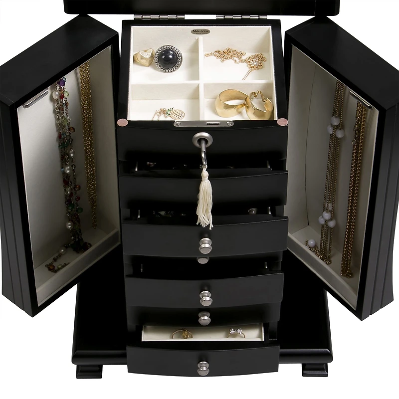 Mele and Co Layla Finish Wooden Jewellery Box - Java