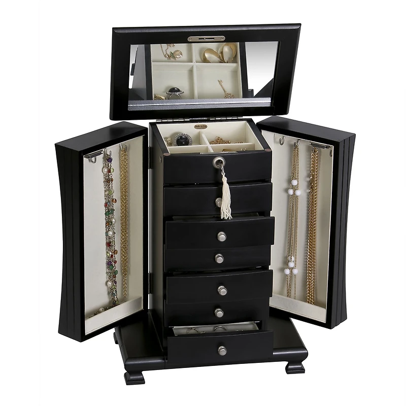 Mele and Co Layla Finish Wooden Jewellery Box - Java