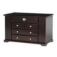 Mele and Co Ellington Finish Wooden Jewellery Box - Mahogany