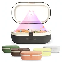 UVI Plus Self-heating Lunch box with USB-C cord and UV light sanitizer