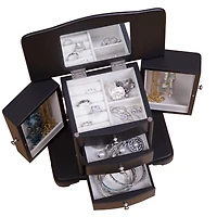 Mele and Co Kennedy Finish Wooden Jewellery Box - Java