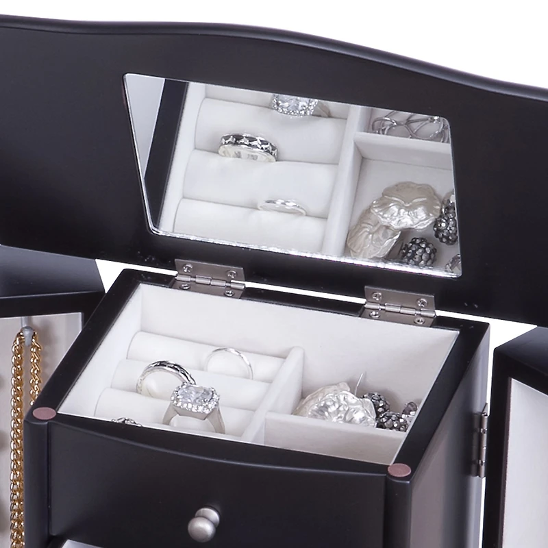 Mele and Co Kennedy Finish Wooden Jewellery Box - Java