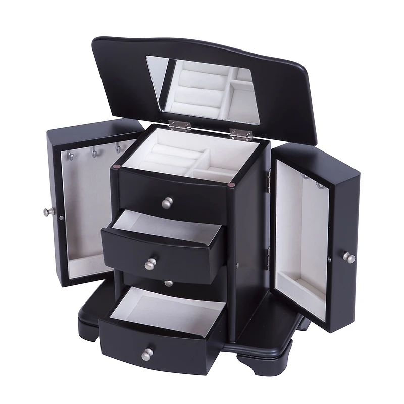 Mele and Co Kennedy Finish Wooden Jewellery Box - Java