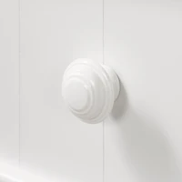 Sarah Table à langer étroite avec tiroirs et rangement ouvert - Blanc pur