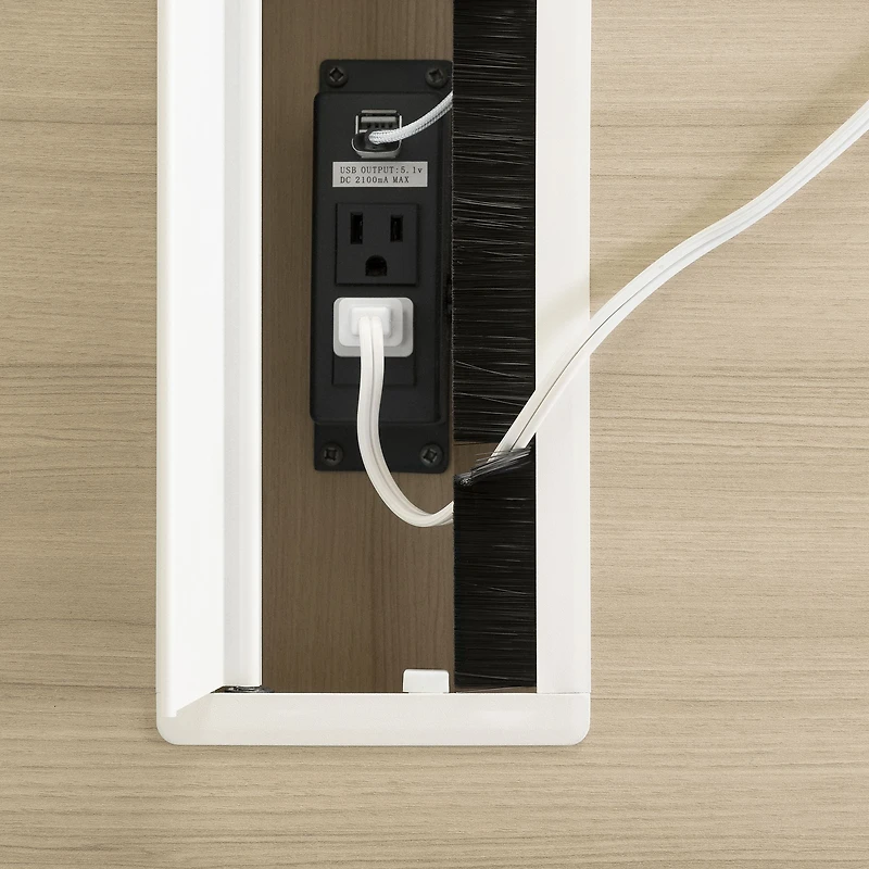 South Shore Furniture Helsy Computer Desk with Power Bar