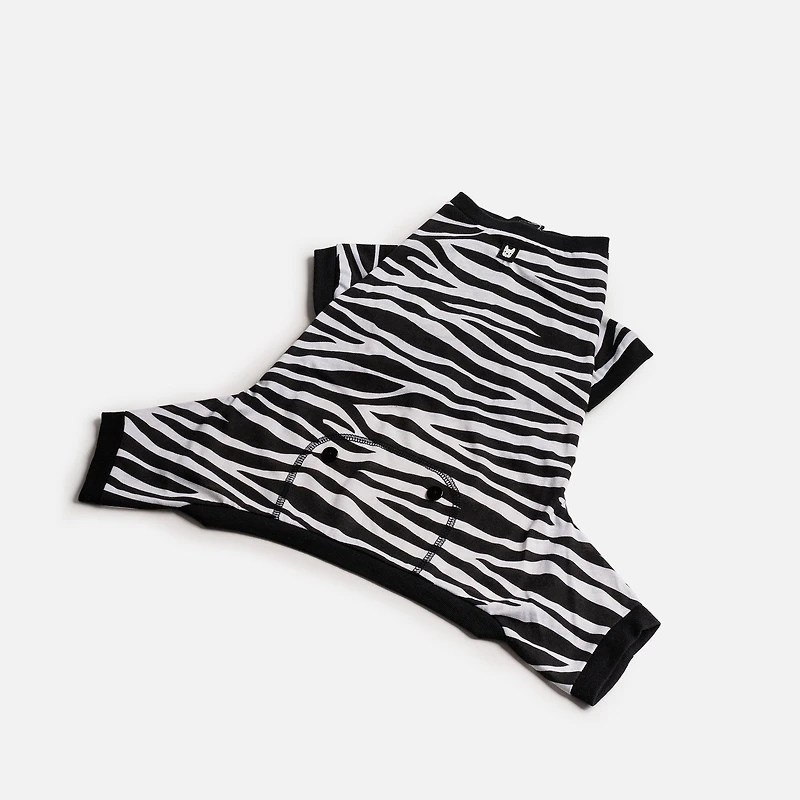 Dog's Pack of 2 Pyjamas by SilverPaw - Zebra Print and Red Waffle