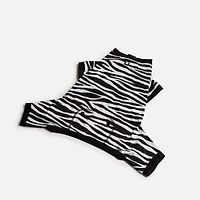 Dog's Pack of 2 Pyjamas by SilverPaw - Zebra Print and Red Waffle