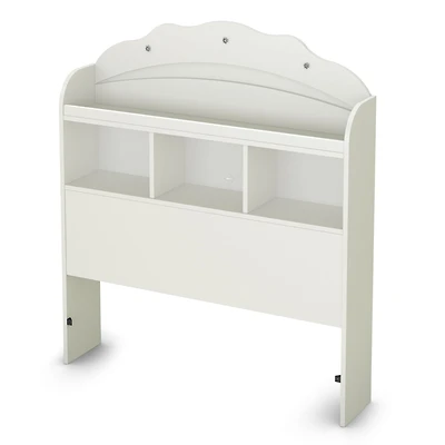 Tiara Twin Bookcase Headboard with Storage