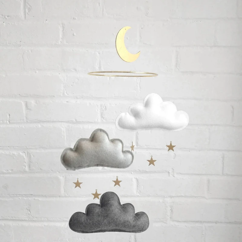 Cloud & Star Mobile - White