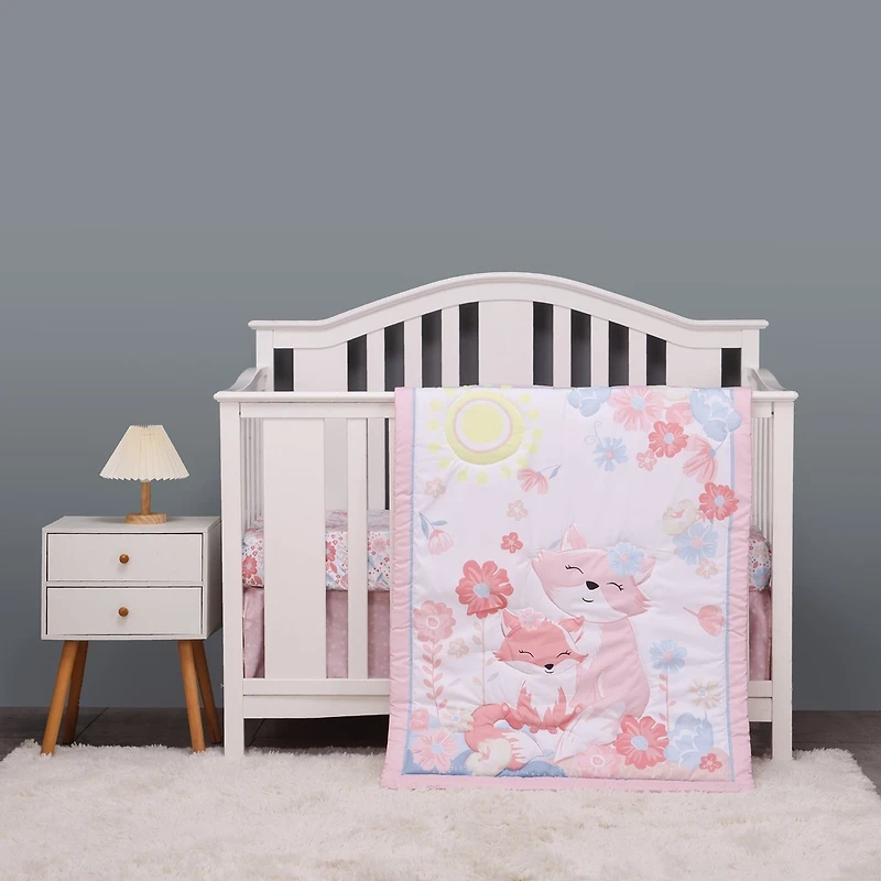 Fox-Themed Crib Bedding Set