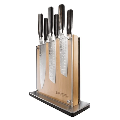 Damashiro Emperor Shi Knife Block 7-Piece