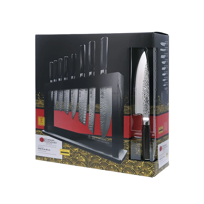 Damashiro Emperor Hisa Knife Block 9-Piece