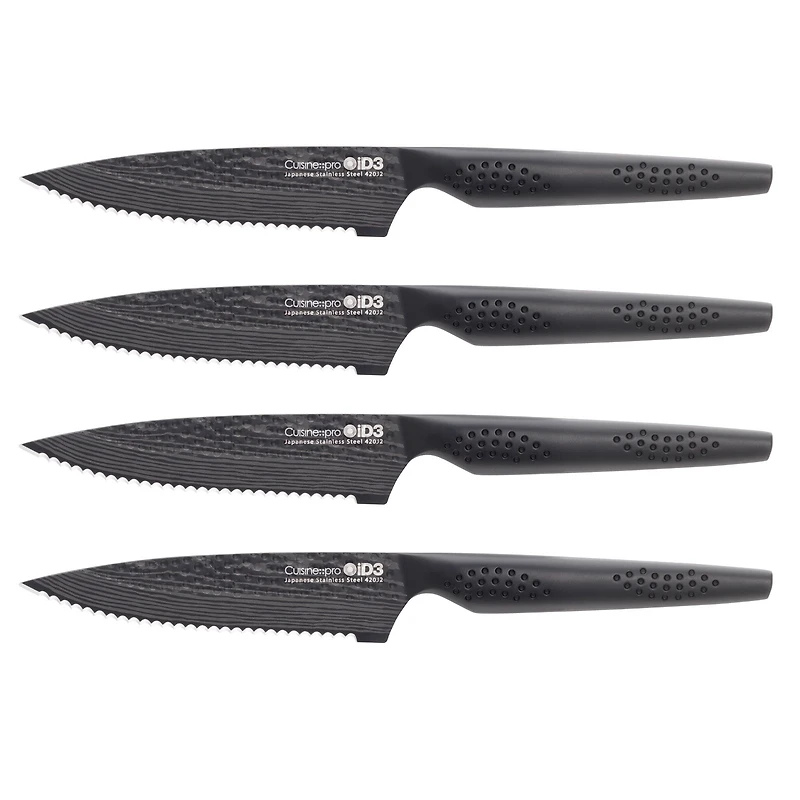iD3 Black Samurai Ensemble de couteaux à steak 4 pièces