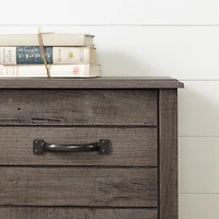 Ulysses Twin Bookcase Headboard with Storage and Sliding Doors - Brown