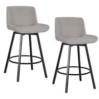 Fern Tabouret de comptoir - Tissu gris